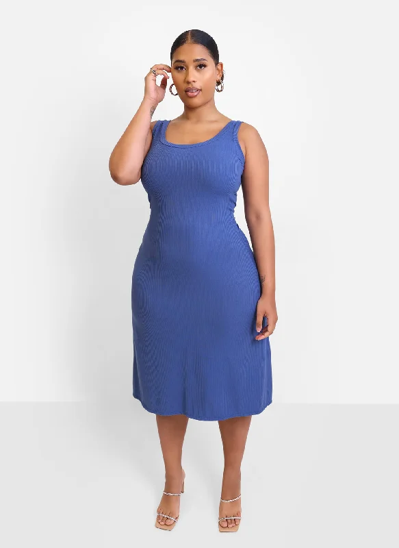 A - line midi dresses with floral prints for spring brunchesEssential Ribbed A Line Midi Dress A - line midi dresses with floral prints for spring brunchesEssential Ribbed A Line Midi Dress