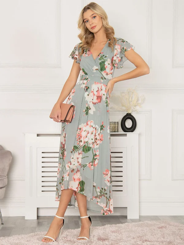 Midi dresses with belted waists to accentuate the figureJolie Moi Allura Mesh Maxi Dress, Dusty Green Midi dresses with belted waists to accentuate the figureJolie Moi Allura Mesh Maxi Dress, Dusty Green