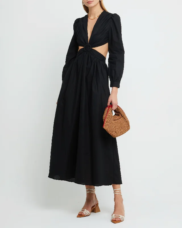 Midi dresses with ribbed textures for a unique and tactile appearanceKimia Dress