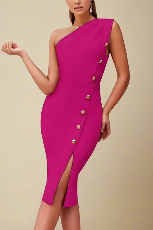 Midi dresses with ruched sleeves for a more fitted and stylish arm lookMel Bodycon Midi Dress - Magenta Pink Midi dresses with ruched sleeves for a more fitted and stylish arm lookMel Bodycon Midi Dress - Magenta Pink