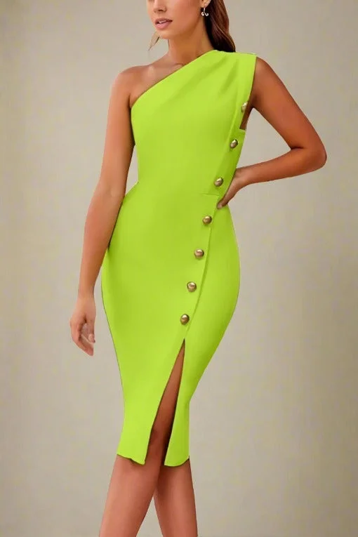 Midi dresses with wrap - around skirts for a customizable fitMel Bodycon Midi Dress - Neon Green Midi dresses with wrap - around skirts for a customizable fitMel Bodycon Midi Dress - Neon Green