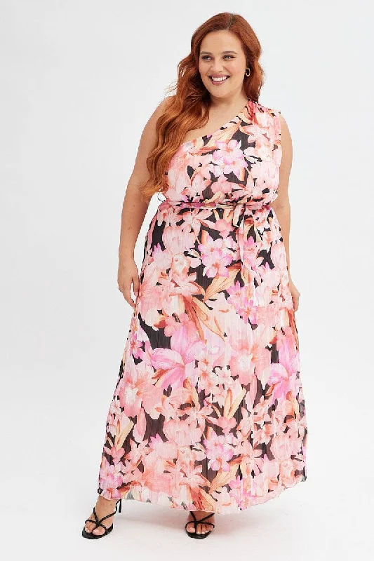 Midi dresses with bow accents for a sweet and charming lookOrange Floral Midi Dress One Shoulder Midi dresses with bow accents for a sweet and charming lookOrange Floral Midi Dress One Shoulder