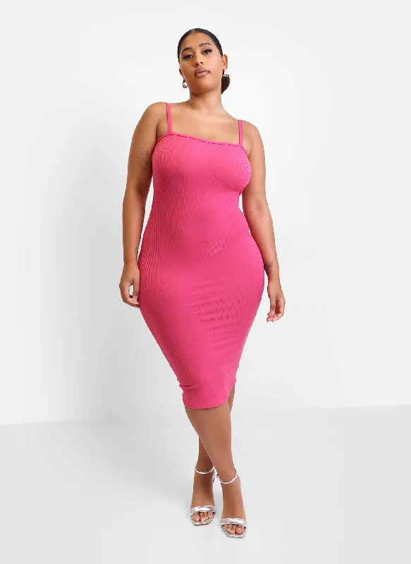 Midi dresses with ruffled bodices for a more pronounced feminine lookPerfect Ending Light Weight Ribbed Bodycon Midi Dress - Bubblegum Pink Midi dresses with ruffled bodices for a more pronounced feminine lookPerfect Ending Light Weight Ribbed Bodycon Midi Dress - Bubblegum Pink