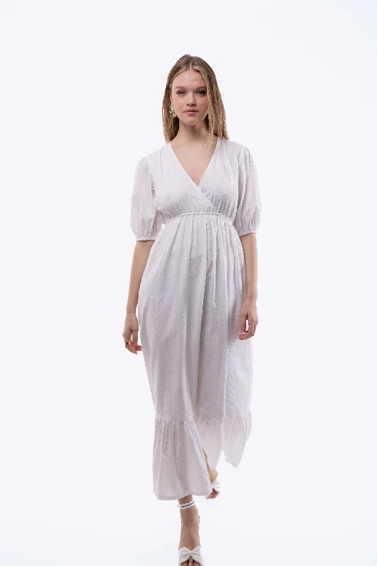 Midi dresses with denim fabric for a casual yet stylish day outSilkroad Daughters V Neck Wrap Tiered Midi Dress Midi dresses with denim fabric for a casual yet stylish day outSilkroad Daughters V Neck Wrap Tiered Midi Dress