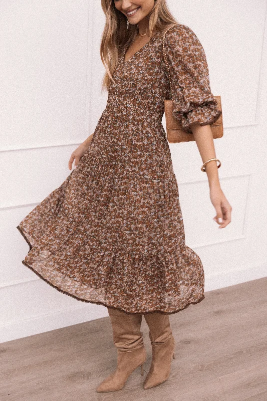 Midi dresses with cotton - blend materials for everyday comfortSimone Midi Dress - Camel Midi dresses with cotton - blend materials for everyday comfortSimone Midi Dress - Camel
