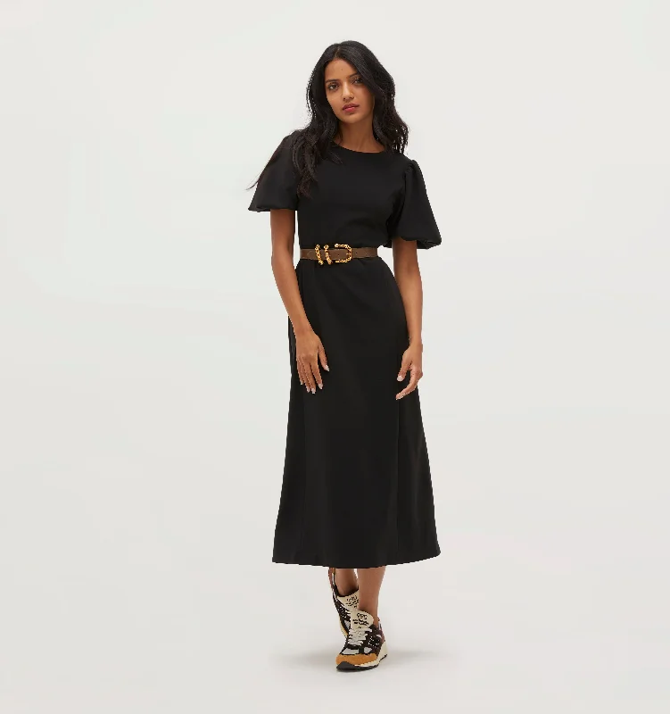 Midi dresses with belted waists to accentuate the figureThe Constance Dress - Black