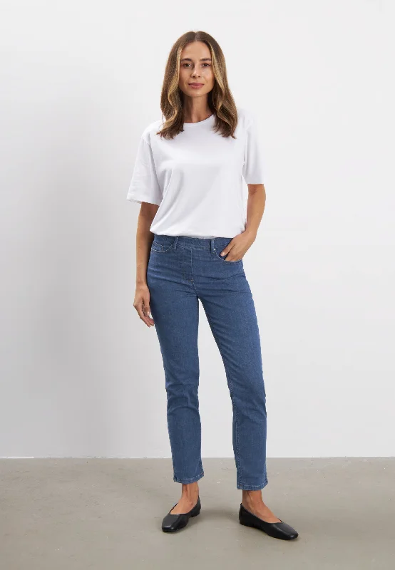Denim Top for a Music Festival with a Rock - n - Roll VibeHannah Regular - Extra Short Length - Blue Denim Denim Top for a Music Festival with a Rock - n - Roll VibeHannah Regular - Extra Short Length - Blue Denim