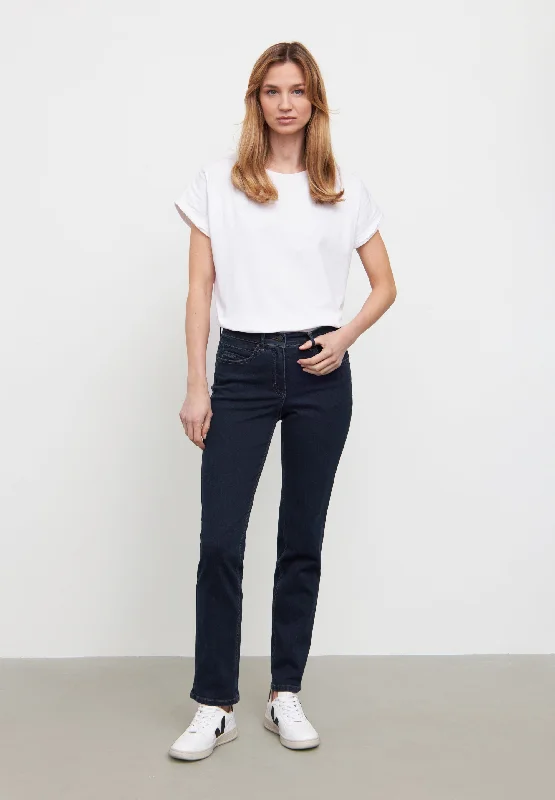 Denim Top with a Peplum Hem for a Flirty and Feminine LookChristie Regular - Medium Length - Dark Blue Denim Denim Top with a Peplum Hem for a Flirty and Feminine LookChristie Regular - Medium Length - Dark Blue Denim