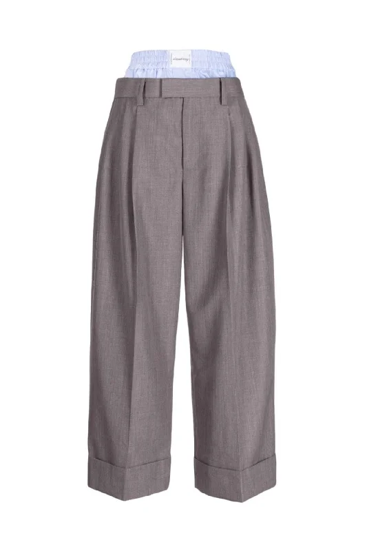 Button - Down Denim Top with a Classic DesignAlexander Wang Layered Tailored Trouser - Grey Button - Down Denim Top with a Classic DesignAlexander Wang Layered Tailored Trouser - Grey