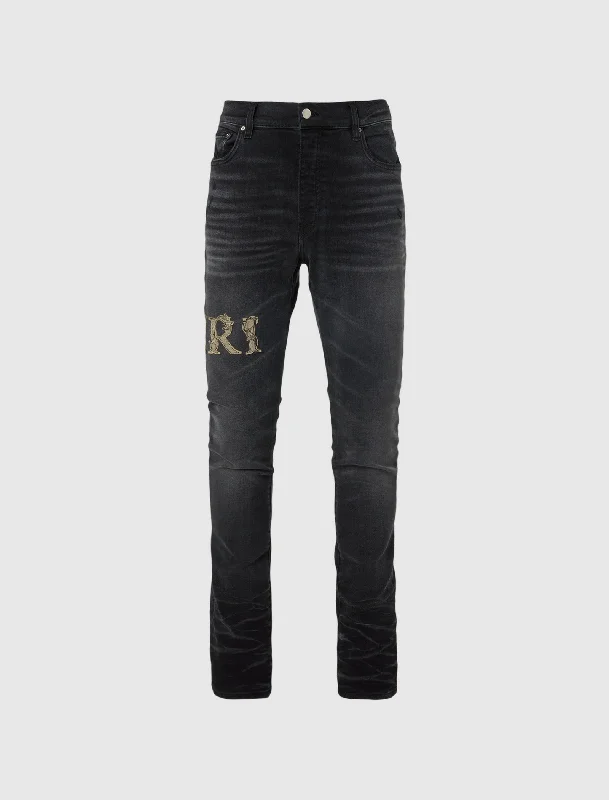 Washed - Out Denim Top for a Vintage AestheticBAROQUE LOGO JEAN