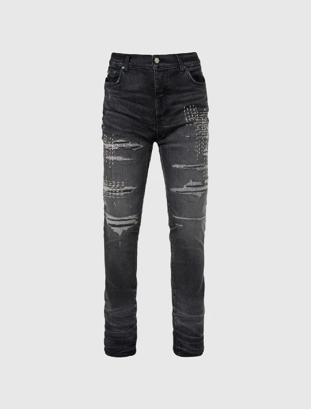 Distressed Denim Top for a Trendy and Edgy LookBORO REPAIRED JEAN