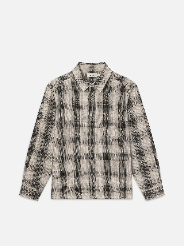 Denim Top with a Metallic Accent for a Shiny LookBaja Plaid Shirt -- Dark Navy