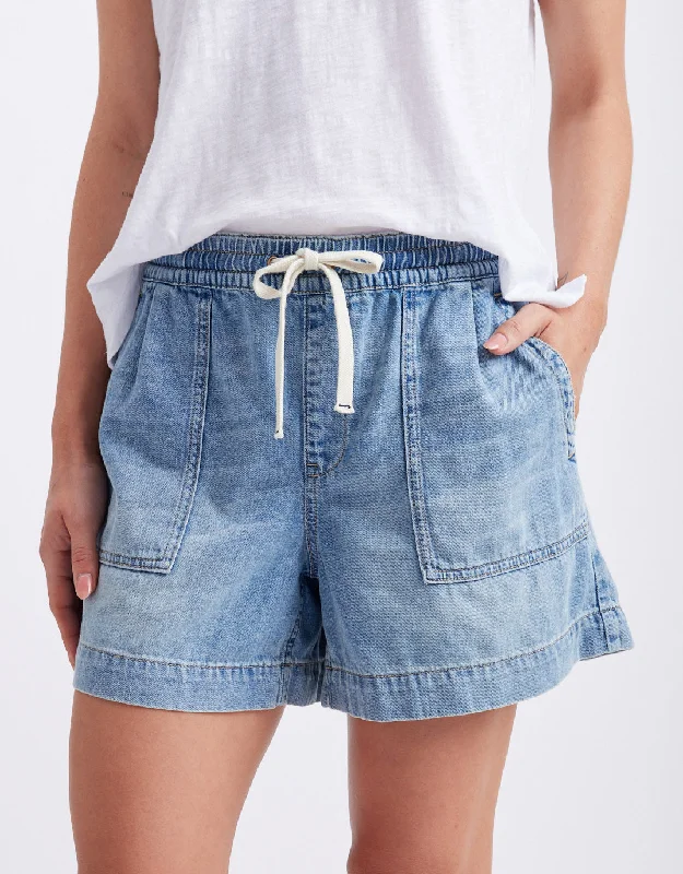 Long - Sleeve Denim Top for Cold Weather LayeringCoco Denim Short - Mid Wash
