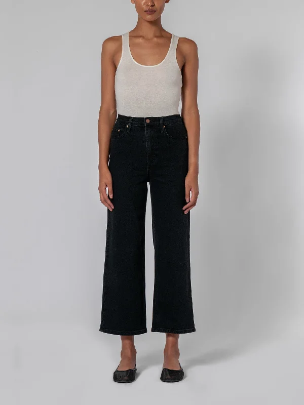 Ripped Denim Top for a Rebellious Fashion StatementMilla Jean Astorial Black