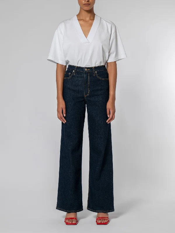 Denim Top with a Floral Print for a Feminine TouchMilla Jean Long Pure Indigo