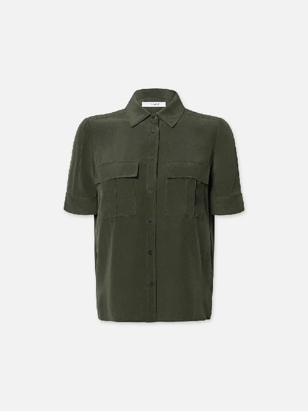 Patch Pocket Button Down -- Military