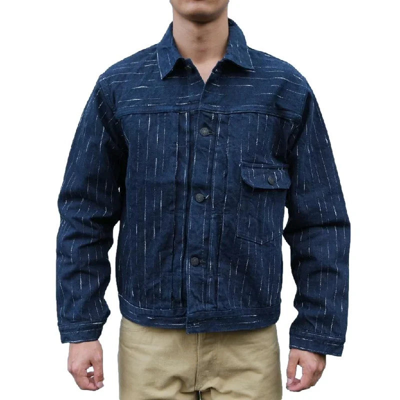 Patchwork Denim Top with a Unique and Artistic AppealStudio D'Artisan Indigo "Rain" Kasuri Selvedge Jacket Patchwork Denim Top with a Unique and Artistic AppealStudio D'Artisan Indigo "Rain" Kasuri Selvedge Jacket