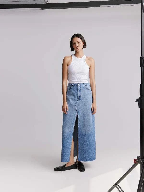 Denim Top with a Belted Waist for a Defined SilhouetteRoxanne Skirt Liberty
