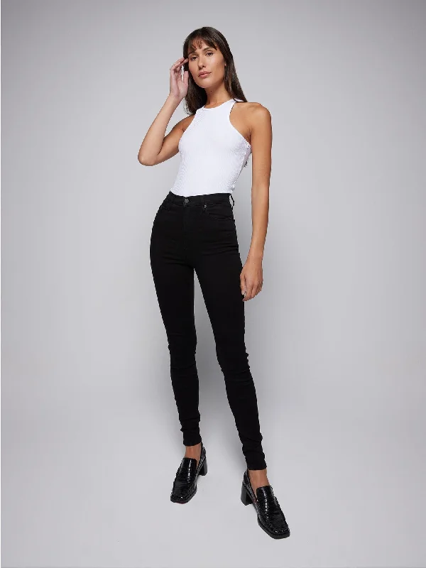 Denim Top for a Music Festival with a Rock - n - Roll VibeSiren Skinny Power Blk