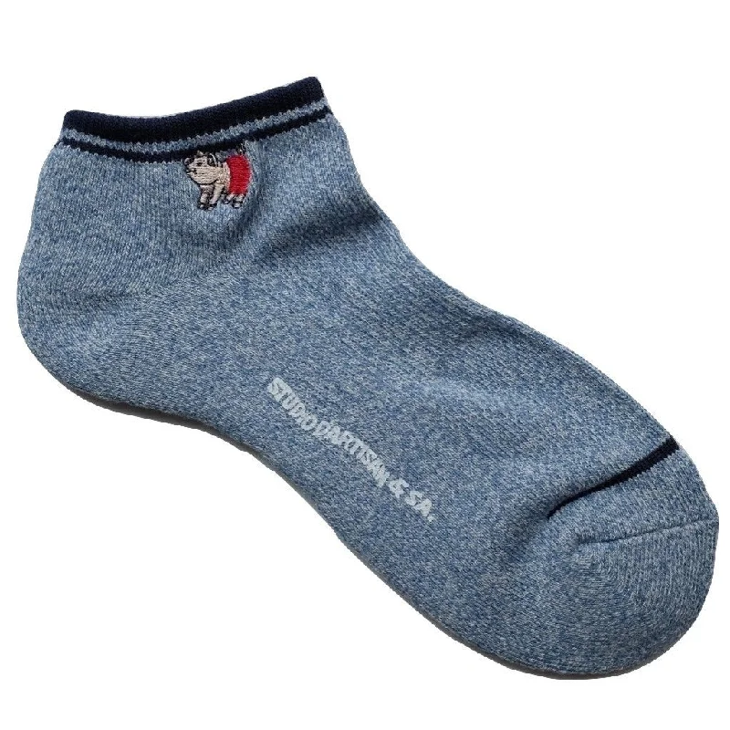 Oversized Denim Top for a Relaxed and Casual VibeStudio D'Artisan Heather Ankle Socks (Blue)