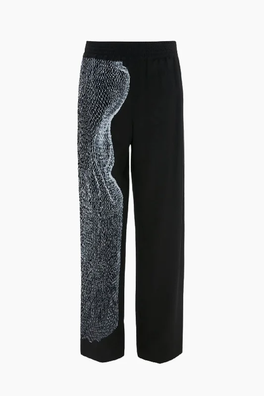 Victoria Beckham Pyjama Trouser - Black/ White