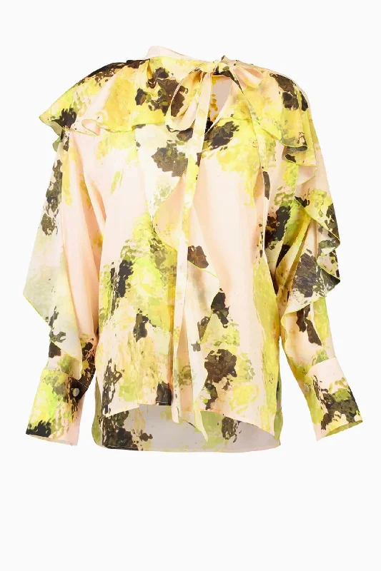 Oversized Denim Top for a Relaxed and Casual VibeVictoria Beckham Romantic Blouse - Peach/ Lime Oversized Denim Top for a Relaxed and Casual VibeVictoria Beckham Romantic Blouse - Peach/ Lime