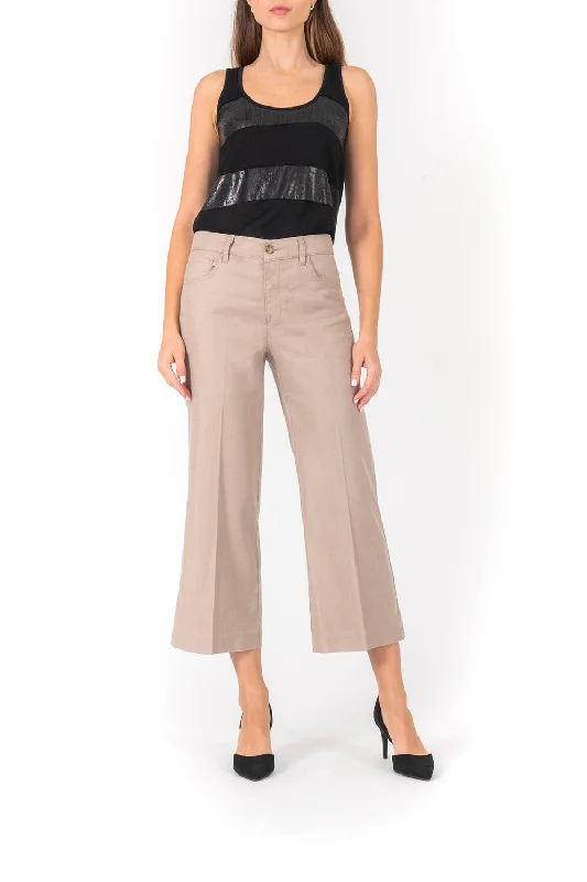 Women's pants for job interviews Skinny women jeans with a form - fitting design Annabelle Cropped Wide Leg Women's pants for job interviews Skinny women jeans with a form - fitting design Annabelle Cropped Wide Leg