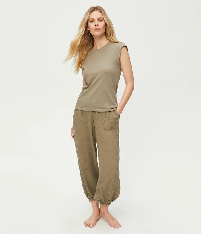 Women's silk evening pants Stretch women jeans for enhanced mobility and comfort Elsa Gauze Jogger Women's silk evening pants Stretch women jeans for enhanced mobility and comfort Elsa Gauze Jogger