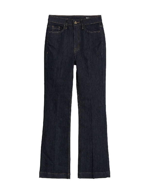 Women's long - sleeve jumpsuit pants Straight - leg women jeans with a classic and timeless appeal High Waisted Crease Front Flared Jeans Women's long - sleeve jumpsuit pants Straight - leg women jeans with a classic and timeless appeal High Waisted Crease Front Flared Jeans