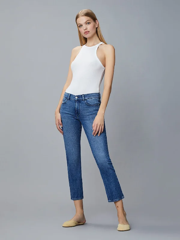 Women's two - piece pant set Ripped women jeans for a rebellious and fashion - forward style Mara Straight Mid Rise Women's two - piece pant set Ripped women jeans for a rebellious and fashion - forward style Mara Straight Mid Rise