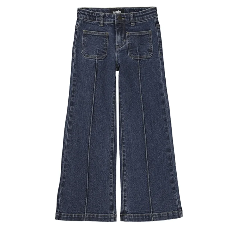 Women's pants for yoga studio Cargo women jeans with multiple pockets for added functionality Molo Blue Vintage Adina Pants Women's pants for yoga studio Cargo women jeans with multiple pockets for added functionality Molo Blue Vintage Adina Pants