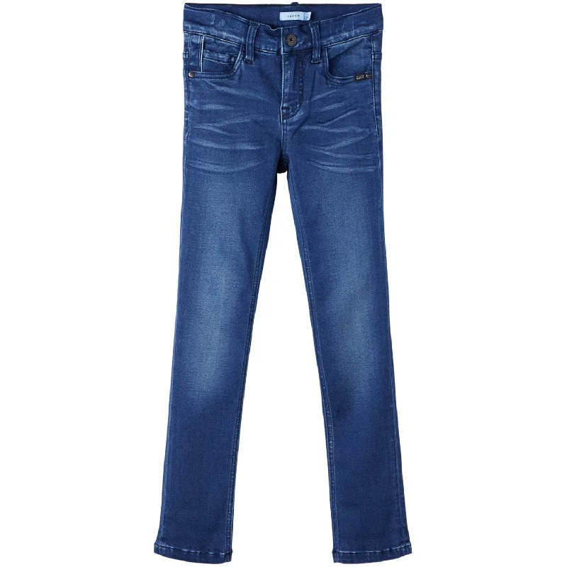Women's low - rise denim pants Distressed women jeans for a trendy and edgy look Name It Dark Blue Denim Silas Xslim Jeans Noos