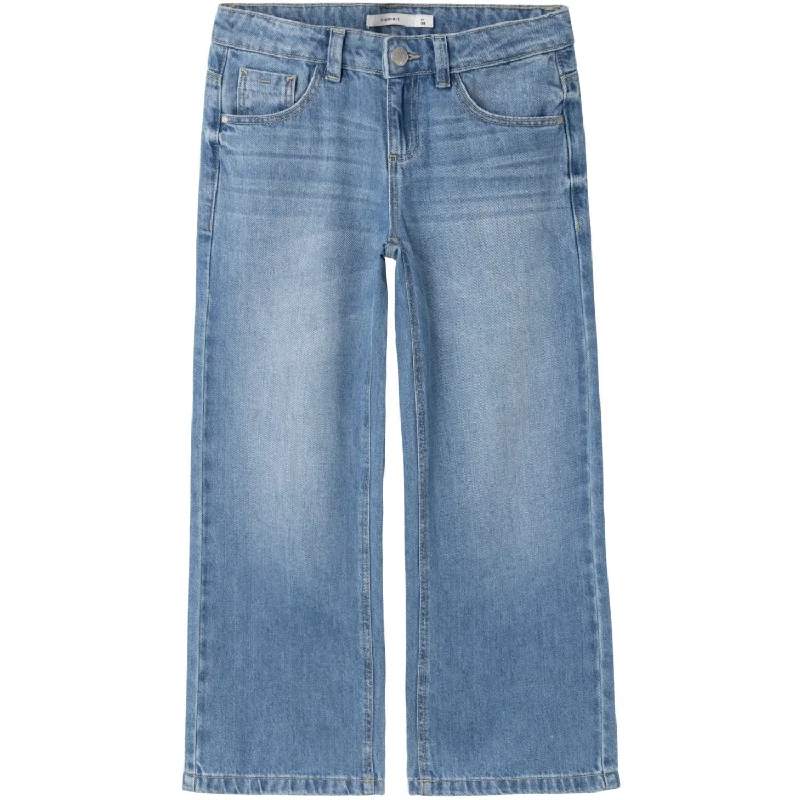 Women's high - waisted yoga pants Skinny women jeans with a form - fitting design Name It Medium Blue Denim Rose Wide Jeans Noos