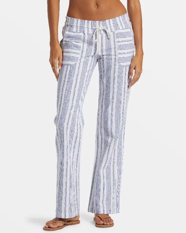 Women's cotton jogger pants Acid - wash women jeans with a retro finish Oceanside Flared Pants - Mood Indigo Beachside Stripe Women's cotton jogger pants Acid - wash women jeans with a retro finish Oceanside Flared Pants - Mood Indigo Beachside Stripe