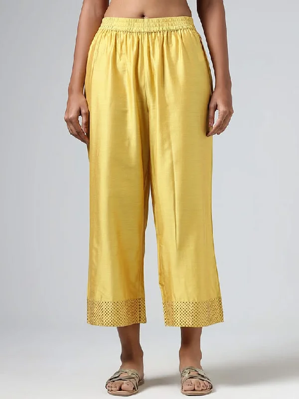 Women's nursing work pants Straight - leg women jeans with a classic and timeless appeal Utsa Mustard Embroidered Mid Rise Salwar Women's nursing work pants Straight - leg women jeans with a classic and timeless appeal Utsa Mustard Embroidered Mid Rise Salwar