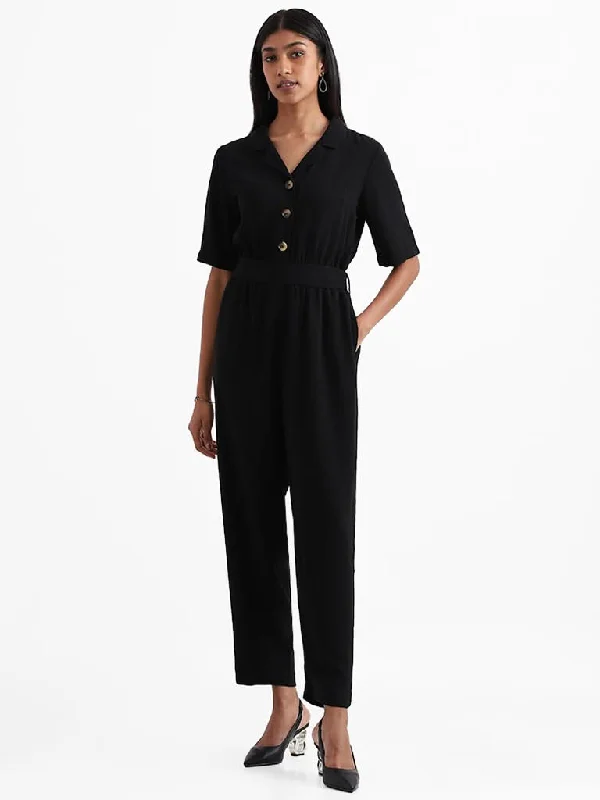 Women's kids - inspired printed pants Colored women jeans in vibrant hues like red and yellow Wardrobe Solid Black Buttoned Jumpsuit with Belt Women's kids - inspired printed pants Colored women jeans in vibrant hues like red and yellow Wardrobe Solid Black Buttoned Jumpsuit with Belt