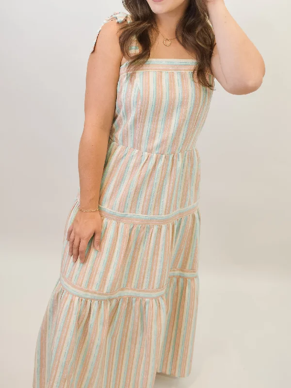 Denim maxi dresses with frayed hems for a casual lookSweet Affection Maxi Dress With Shoulder Ties Denim maxi dresses with frayed hems for a casual lookSweet Affection Maxi Dress With Shoulder Ties