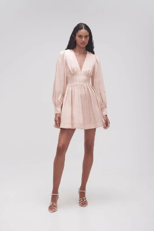 Mini dresses with high - low hems for a modern twistAmelia Plunge Mini Dress