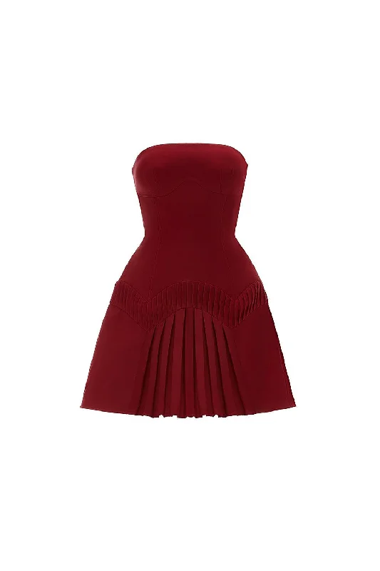 Mini dresses with beaded embellishments for a fancy eventBegonia Fit and Flare Straight Across Neck Taffeta Mini Dress Mini dresses with beaded embellishments for a fancy eventBegonia Fit and Flare Straight Across Neck Taffeta Mini Dress