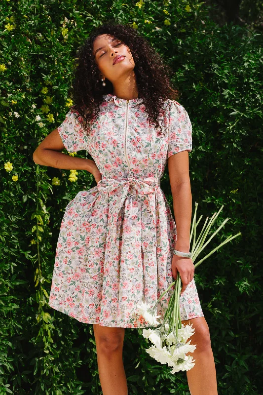 Chelsea Dress in Cream Floral