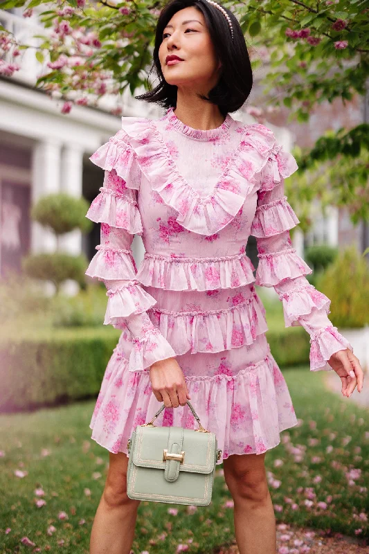 Mini dresses with asymmetric hems for a fashion - forward lookGarden State Dress in Pink Mini dresses with asymmetric hems for a fashion - forward lookGarden State Dress in Pink