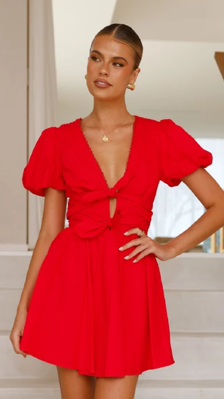 Kaloni Mini Dress - Red