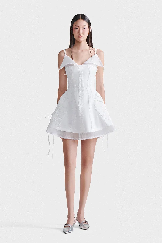 Mini dresses with tiered skirts for added volumeLeaf Whisper Mini Dress