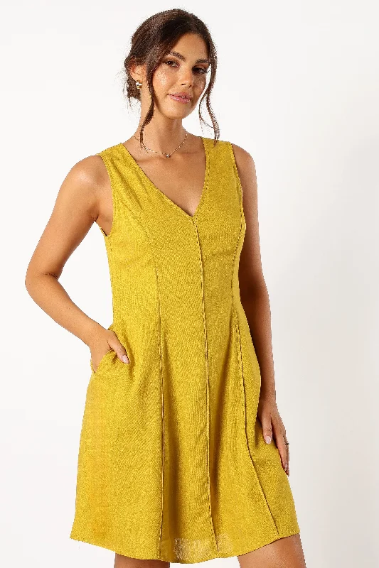 Mini dresses with wrap - around stylesRubes Mini Dress - Mustard