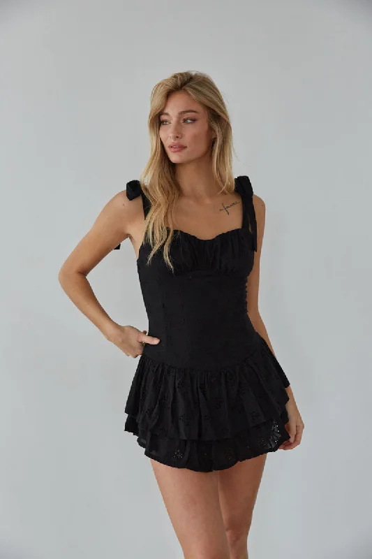 Sabrina Eyelet Lace Romper