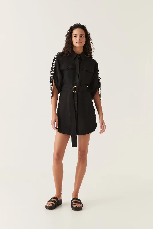 Floral print mini dresses for summer partiesSignal Logo Shirt Mini Dress
