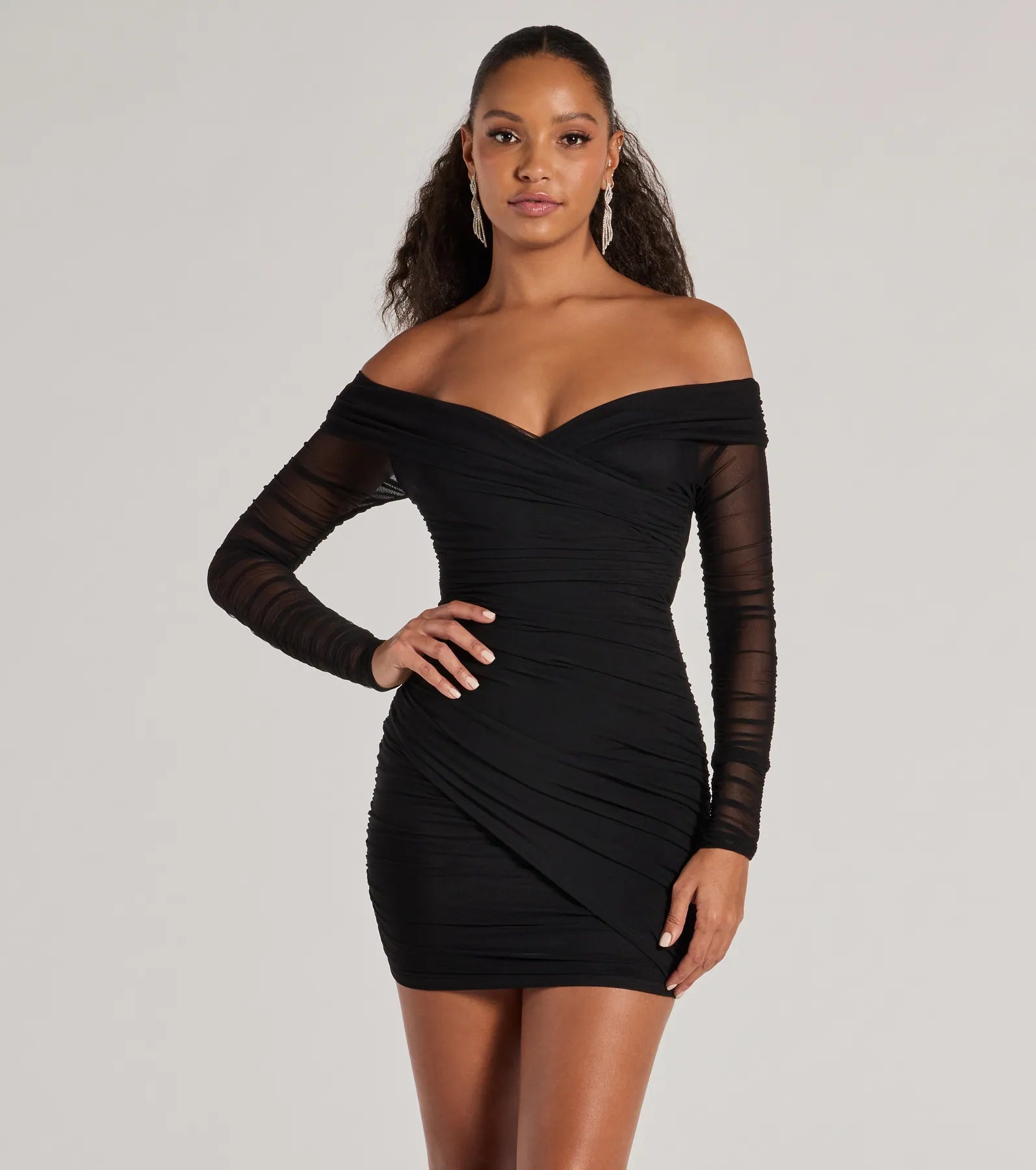 Mini dresses with abstract prints for an artistic lookSultry Looks Mesh Off-The-Shoulder Bodycon Mini Dress Mini dresses with abstract prints for an artistic lookSultry Looks Mesh Off-The-Shoulder Bodycon Mini Dress