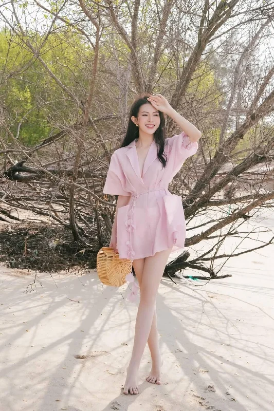 Mini dresses with V - necklines for a flattering shapeTana Shirt Short Sleeved Organza Mini Dress Mini dresses with V - necklines for a flattering shapeTana Shirt Short Sleeved Organza Mini Dress
