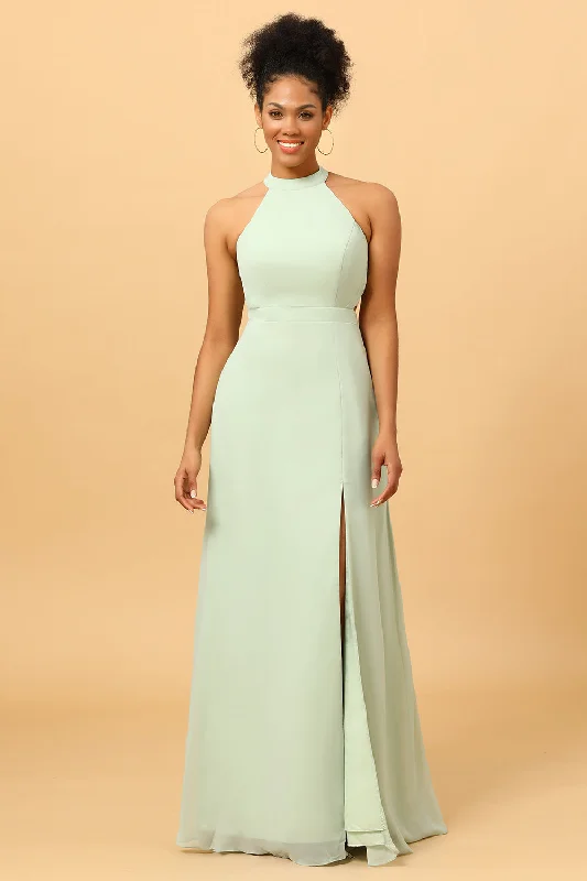 Sequined wedding guest dresses for an evening weddingDusty Sage Long Chiffon Bridesmaid Dress with Slit Sequined wedding guest dresses for an evening weddingDusty Sage Long Chiffon Bridesmaid Dress with Slit