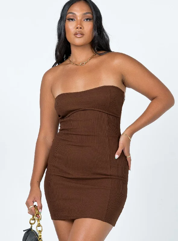 Iva Mini Dress Brown